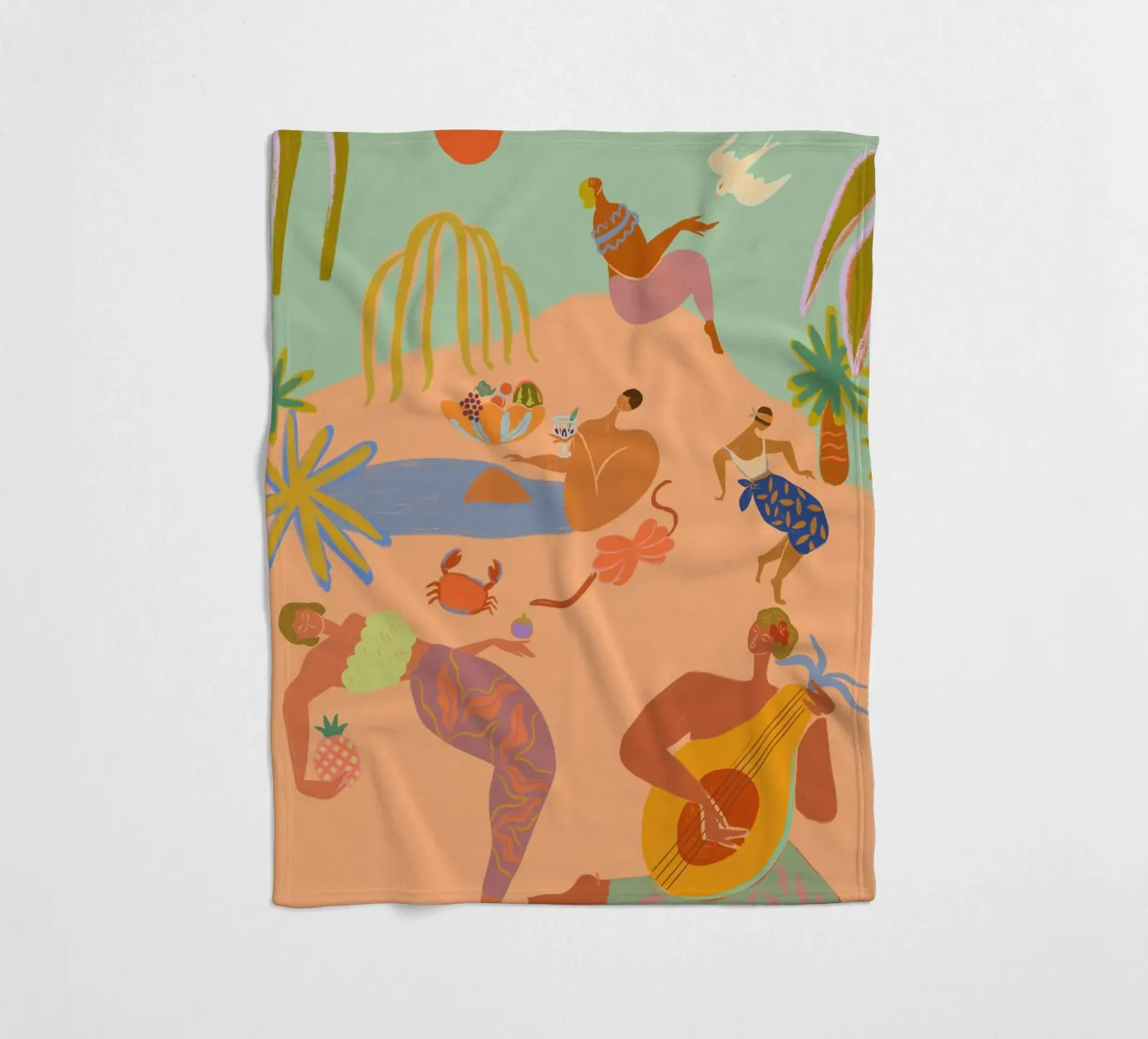 Vacation fleece blanket by Arty Guava