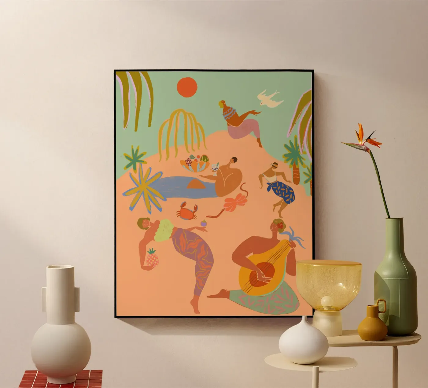 Vacation acrylic glass by Arty Guava