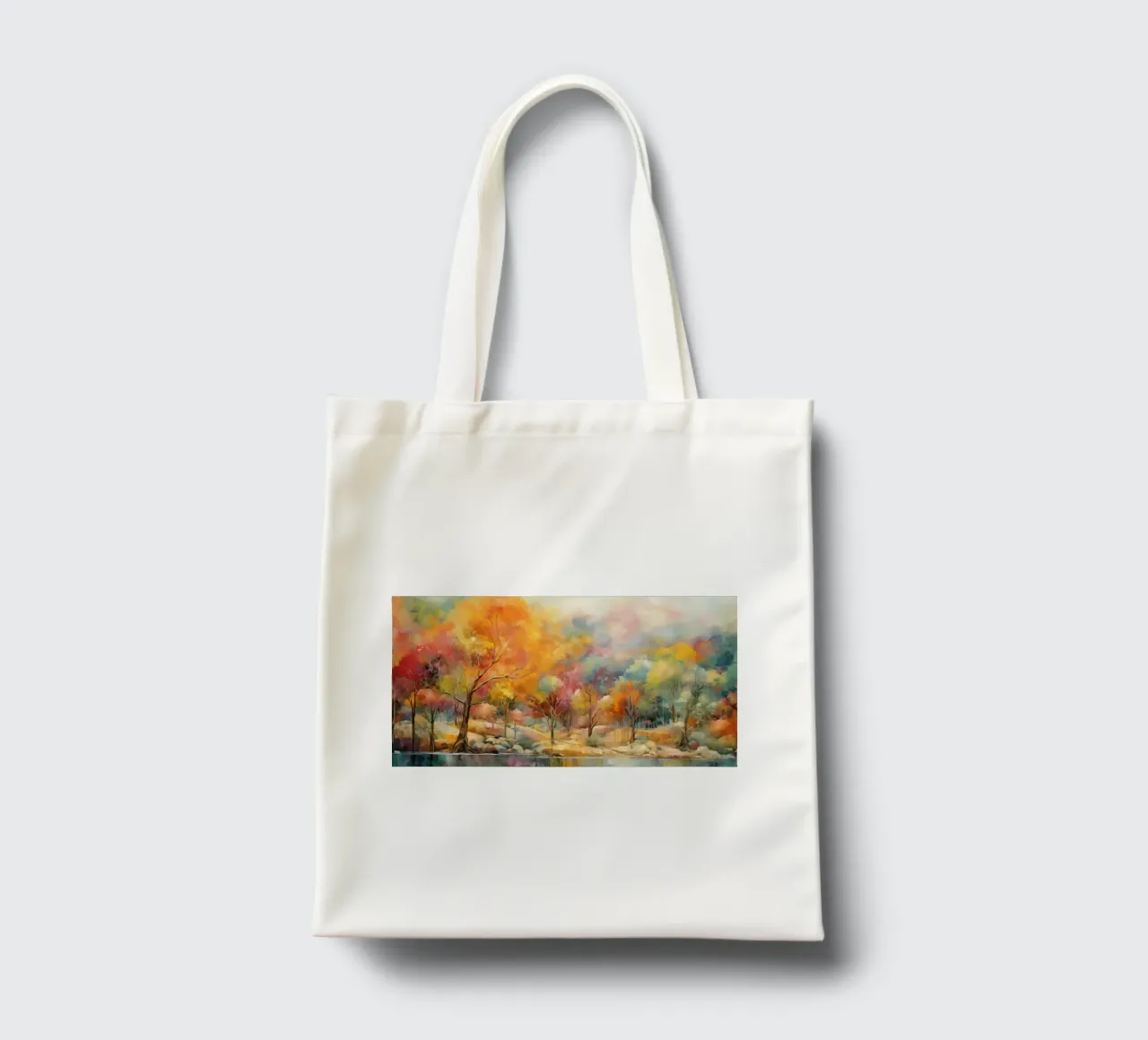 Paesaggio colorato borsa in juta da Imagine