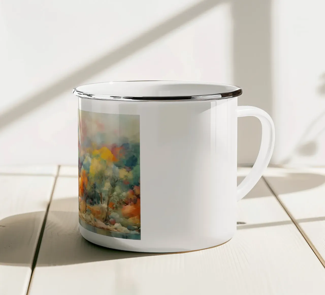 Paesaggio colorato tazza in smalto da Imagine