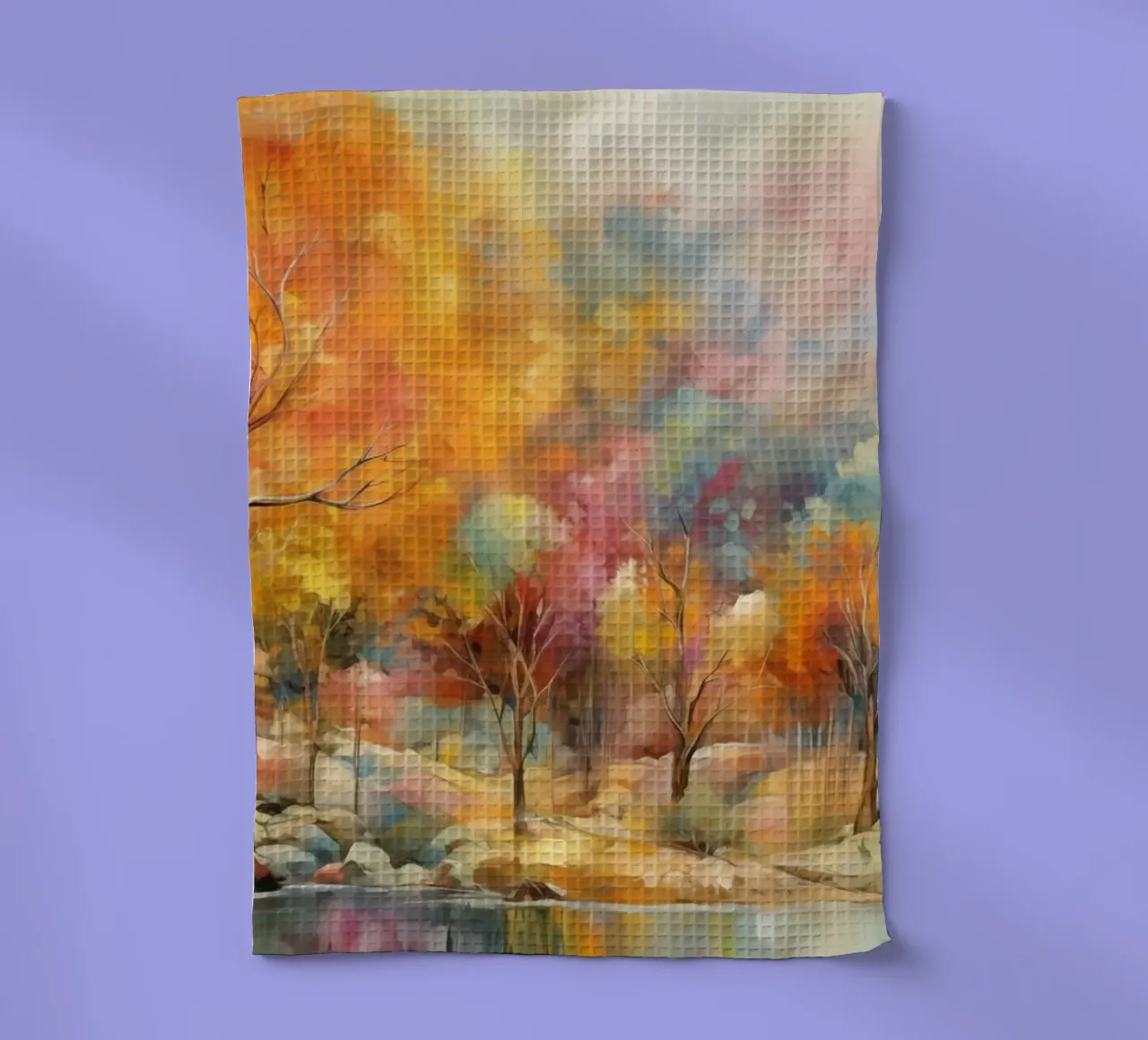 Paesaggio colorato canovaccio da cucina da Imagine