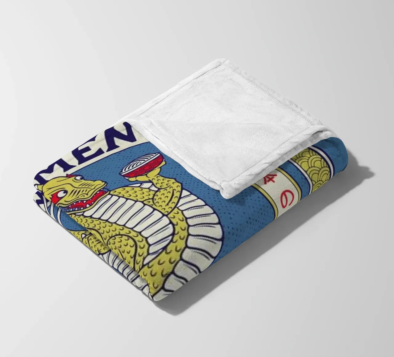 Ramen Temple Dragon fleece blanket by daylight design studio
