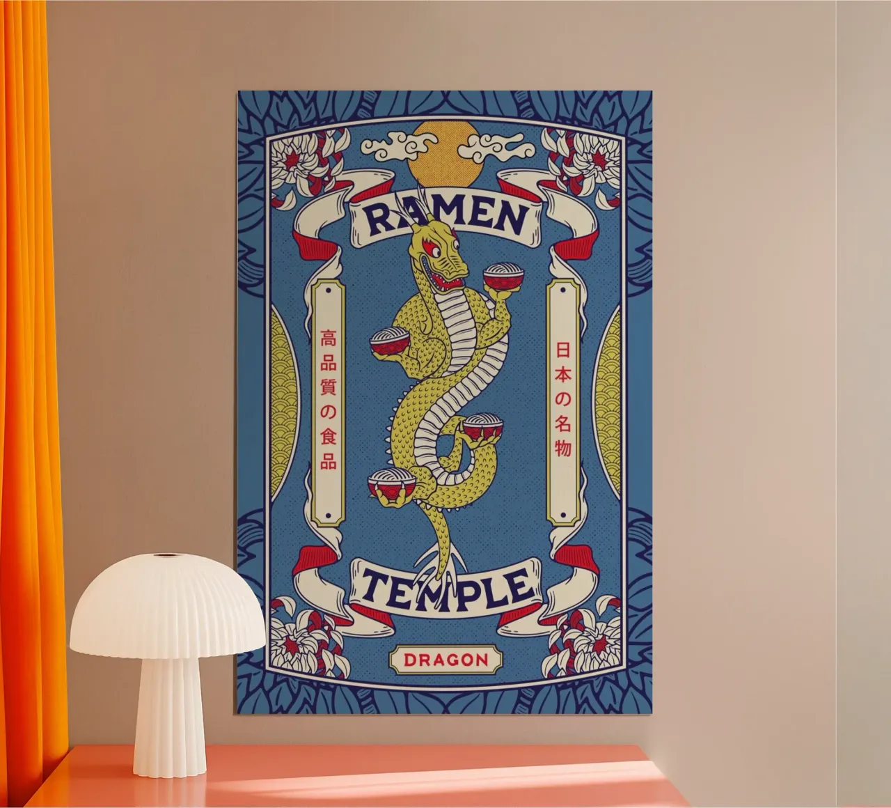 Ramen Temple Dragon poster by daylight design studio