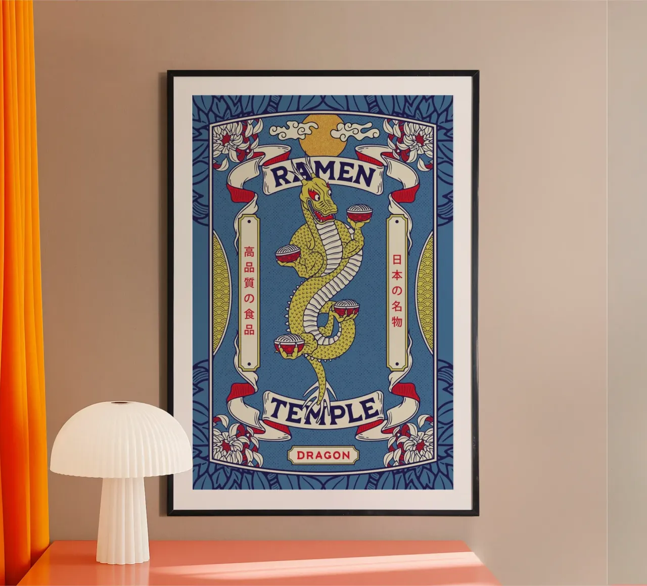 Ramen Temple Dragon poster by daylight design studio