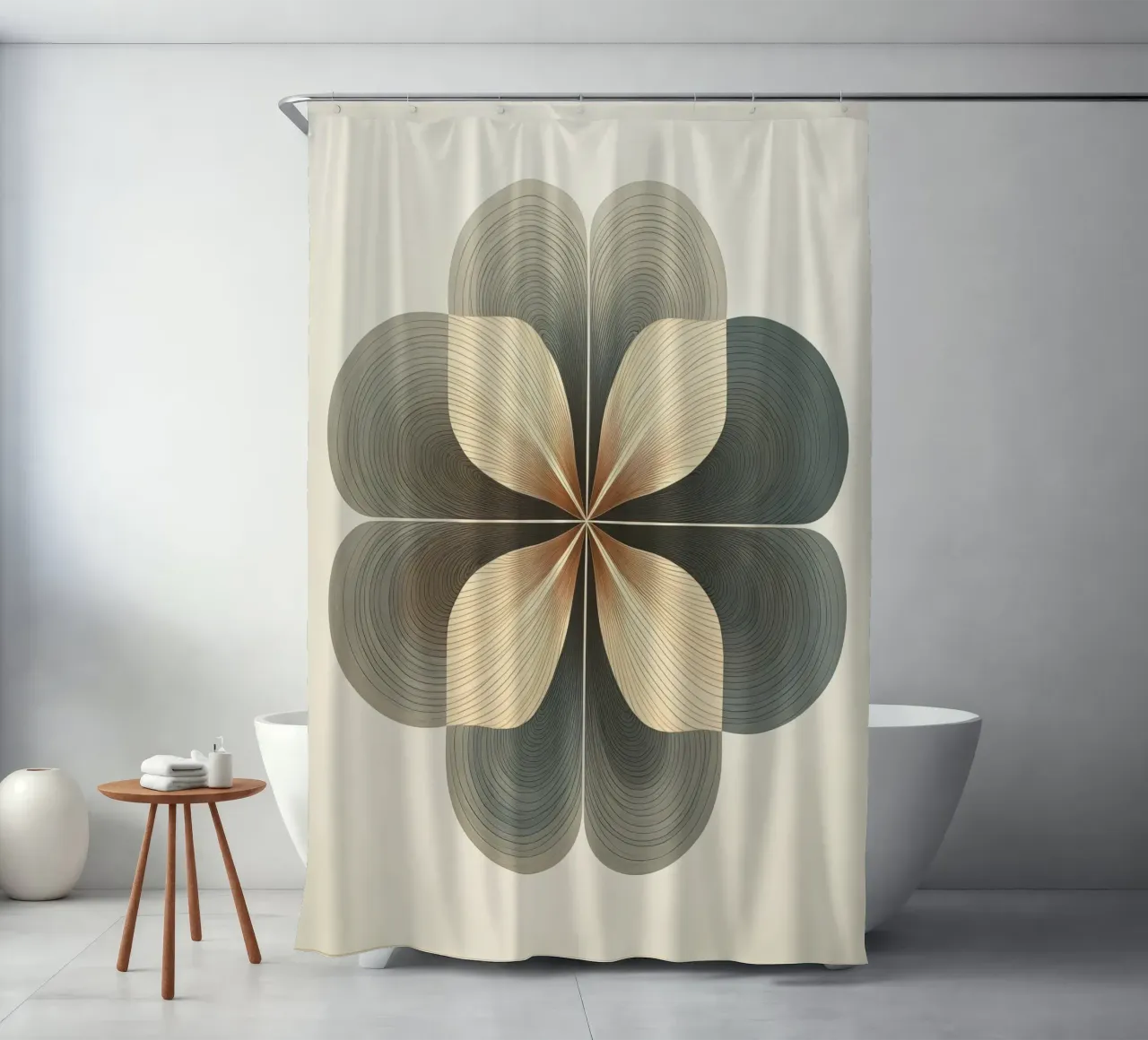 Bloem abstract shower curtain by Imagine