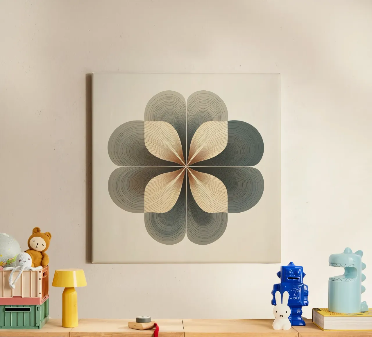 Bloem abstract canvas van Imagine