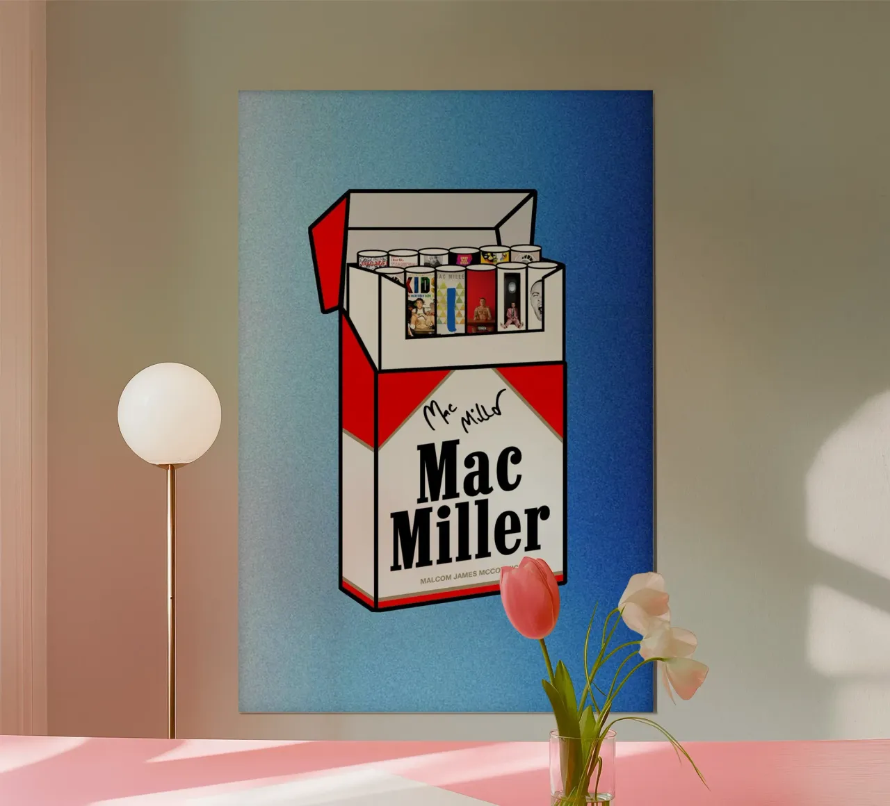 Mac Miller - Pacchetto Discografia poster con telaio in plastica da rockytamoe