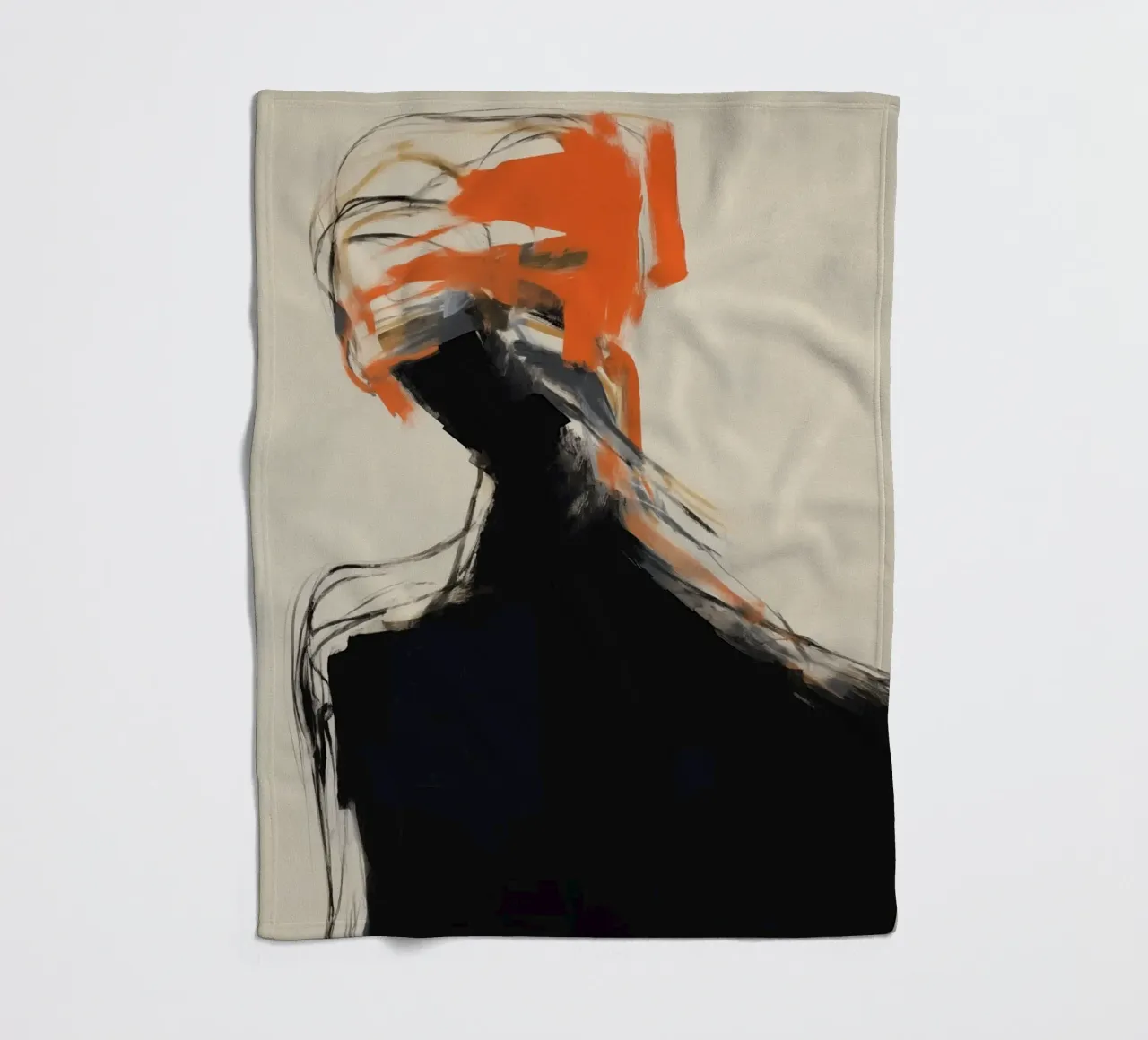 Silhouet astratto coperta in pile da Imagine
