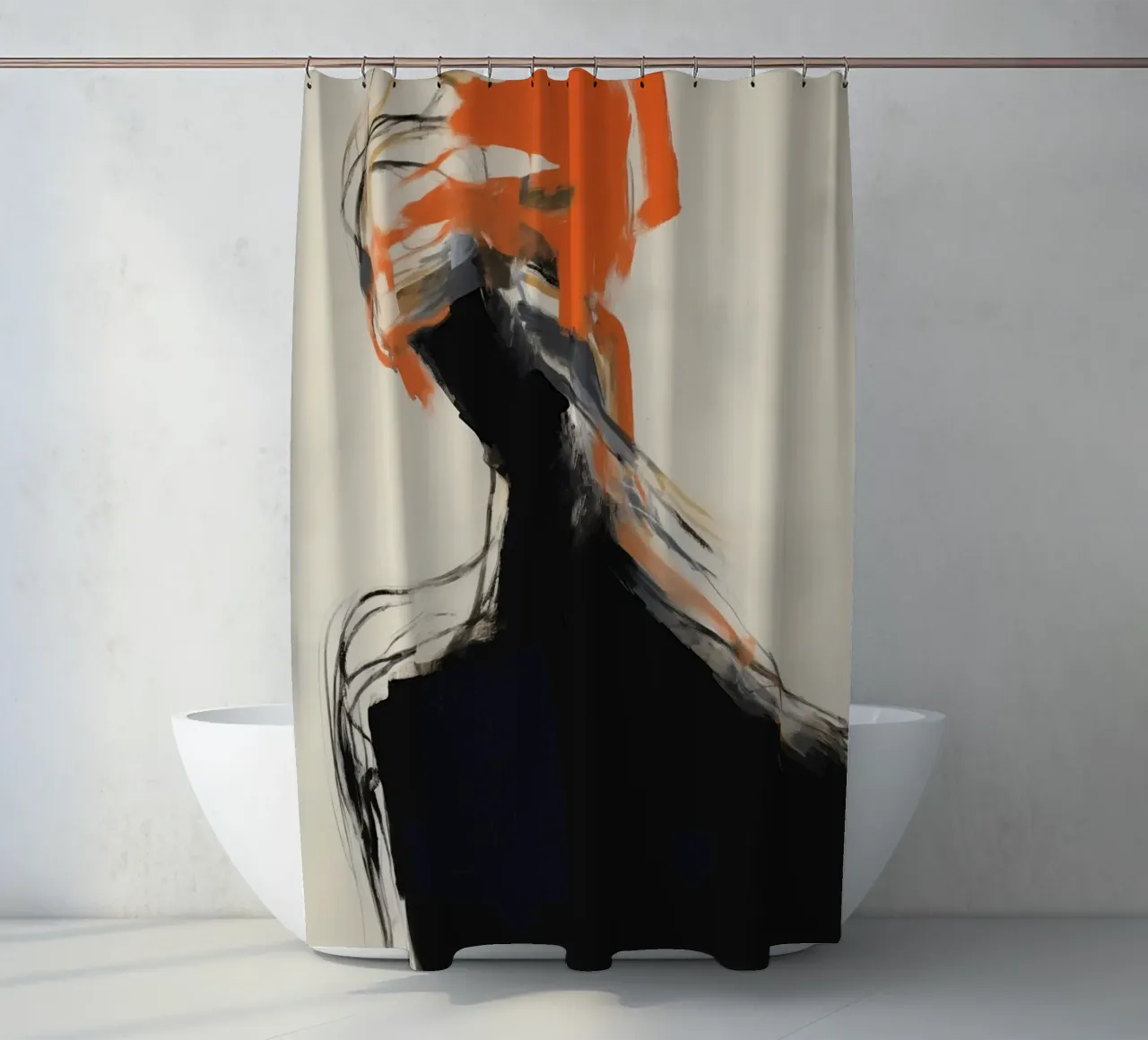 Silhouette abstrakt Duschvorhang von Imagine
