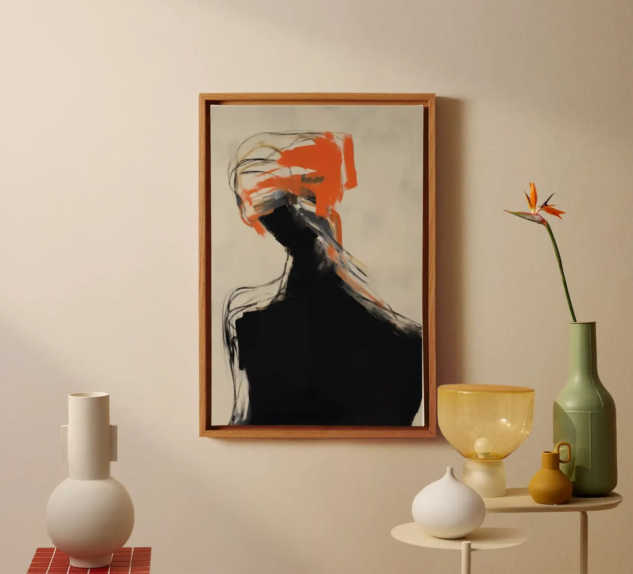 Silhouet abstract canvas van Imagine
