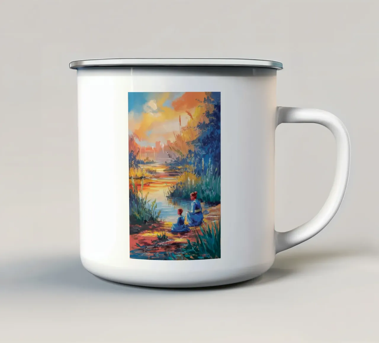 Sussurri del fiume Cremisi tazza in smalto da Verve Pigments