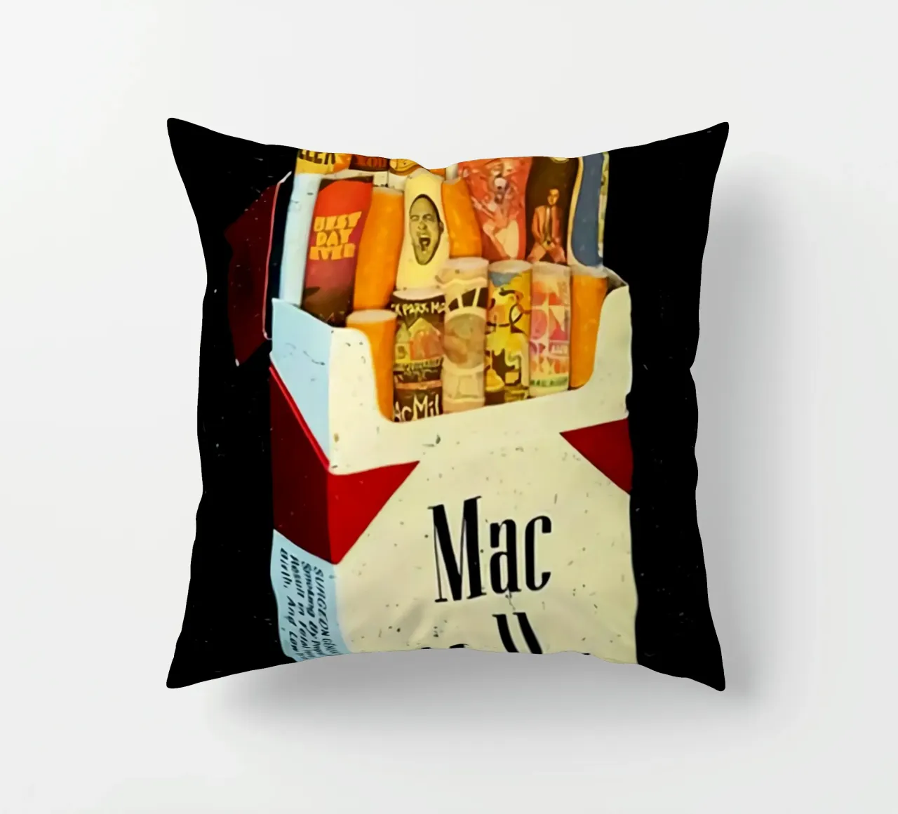 Mac Miller - Wrapped in Sound decorative cushion by rockytamoe