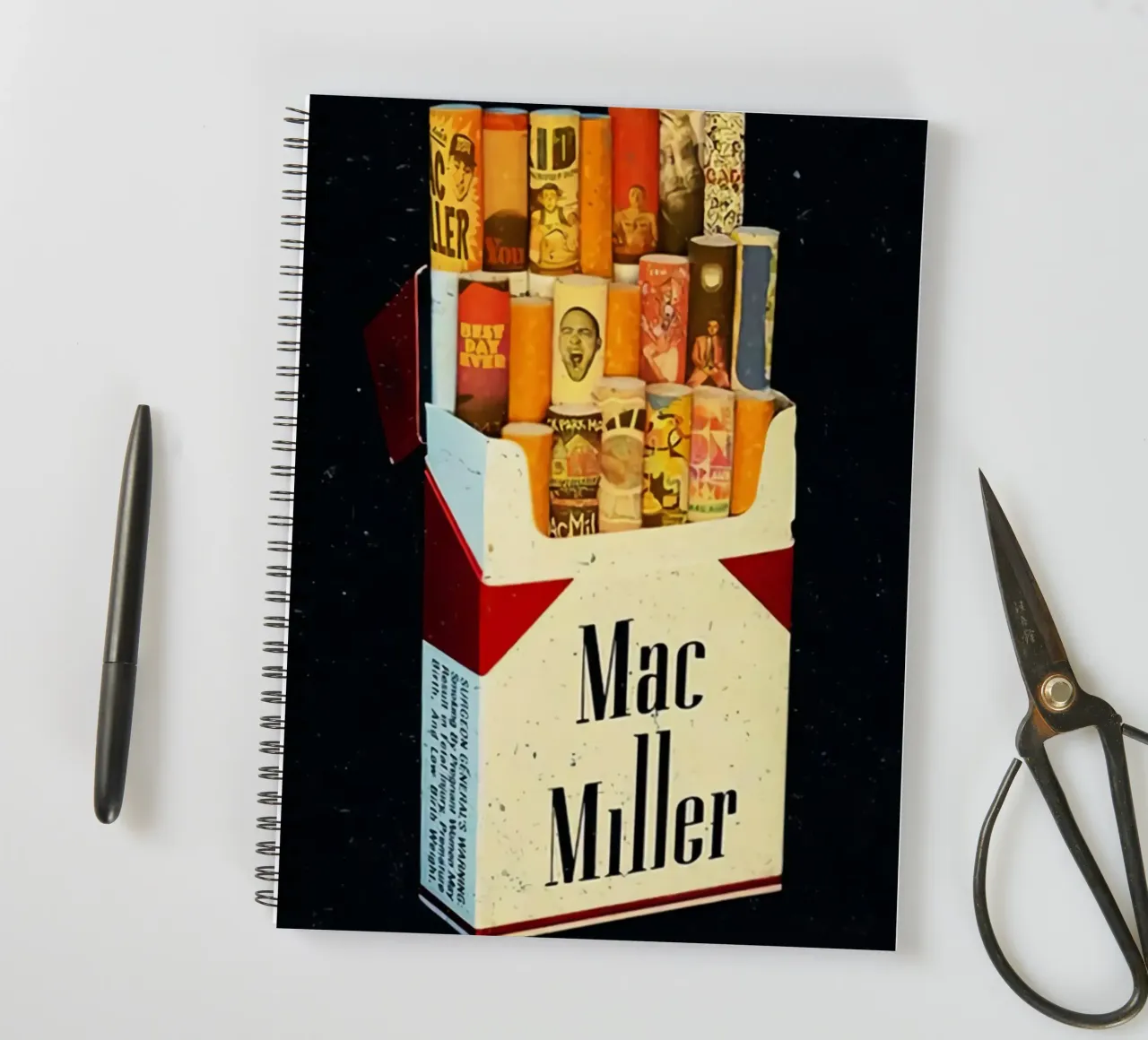 Mac Miller - Wrapped in Sound spiral notebook by rockytamoe