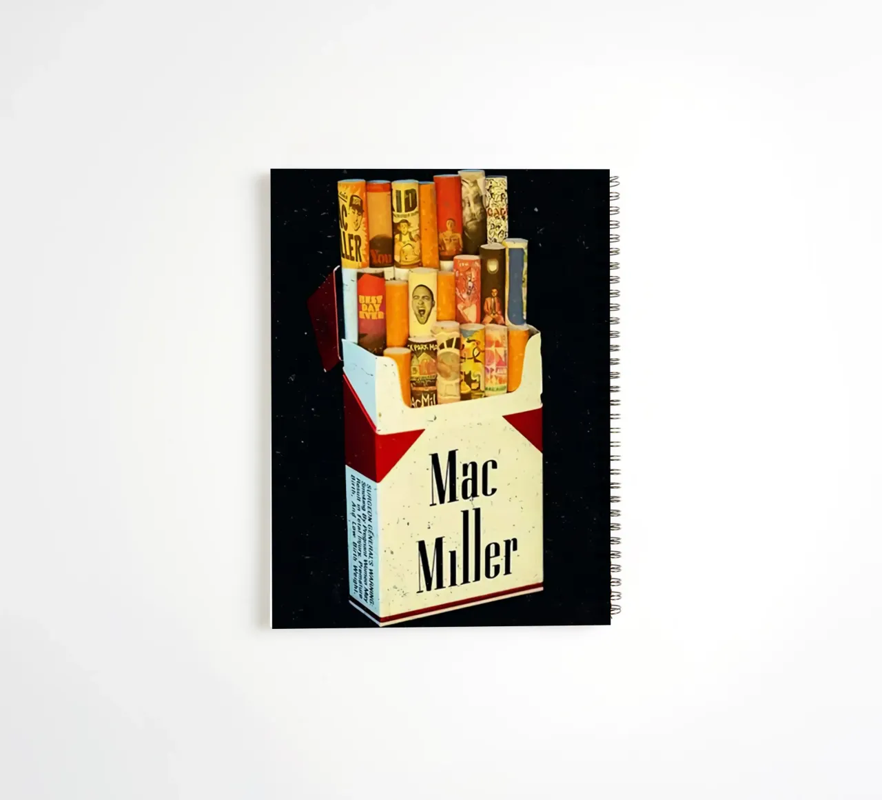 Mac Miller - Wrapped in Sound spiral notebook by rockytamoe