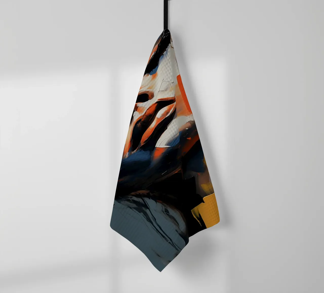 Abstract face tea towel by Imagine