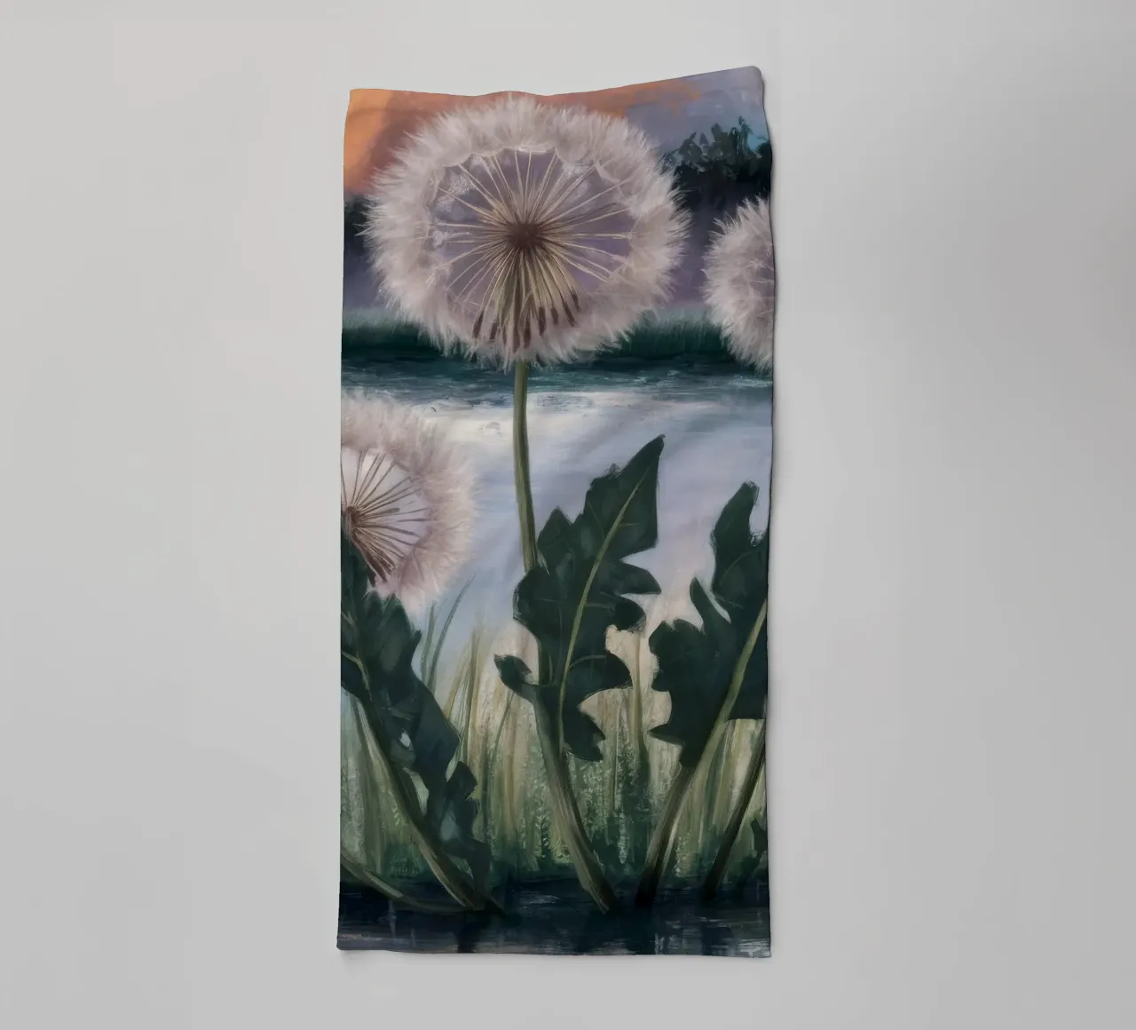 Dandelion Moon Chorus towel by Verve Pigments
