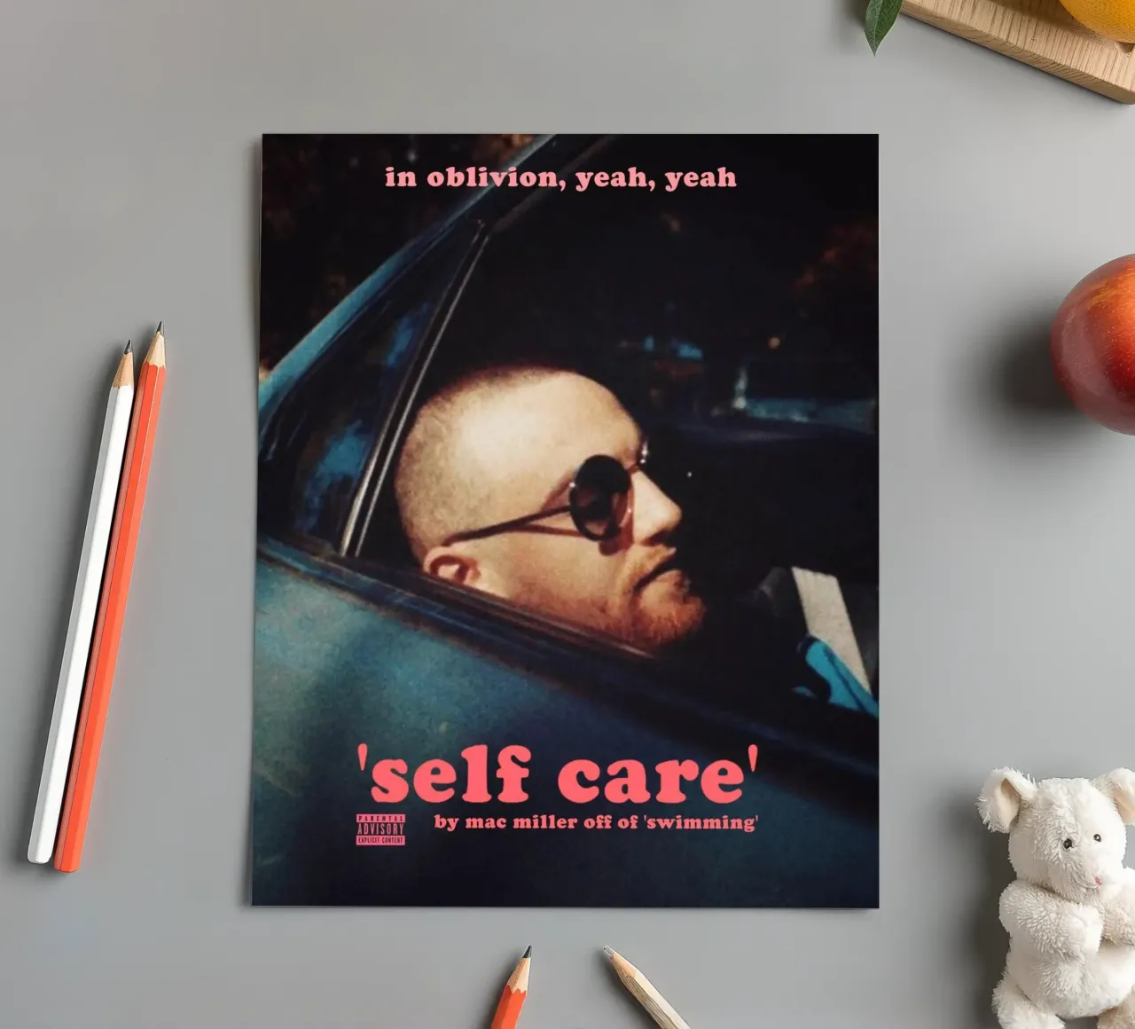 Self Care In Oblivion - Mac Miller Tribute sticker sheet by rockytamoe