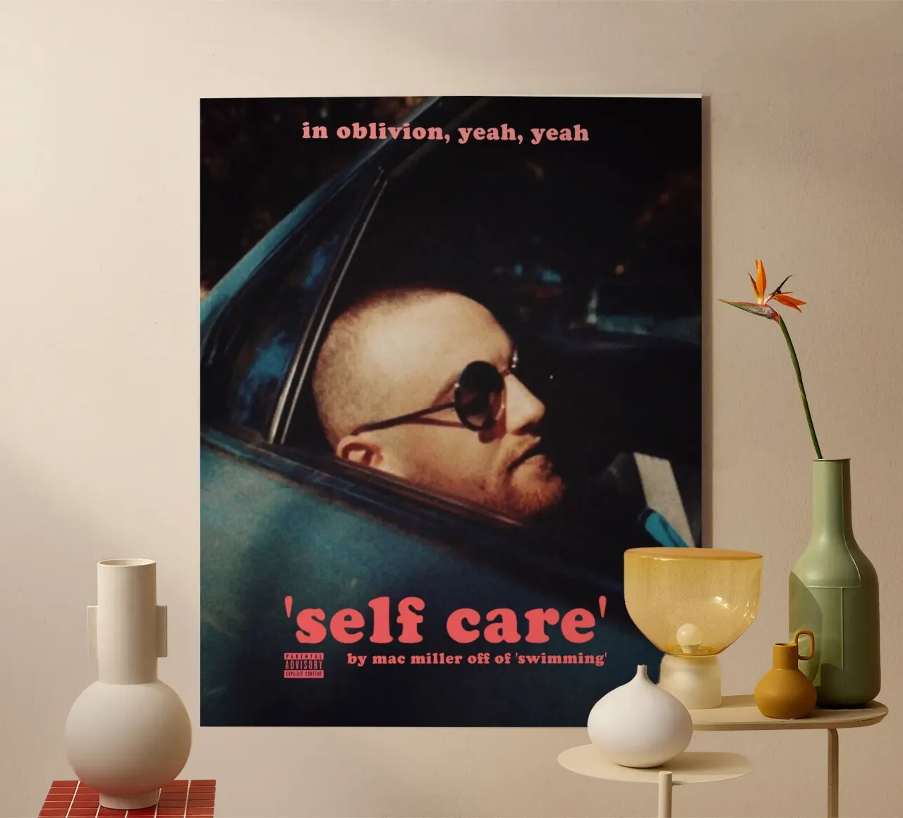 Self Care In Oblivion - Mac Miller Tribute acrylic glass by rockytamoe