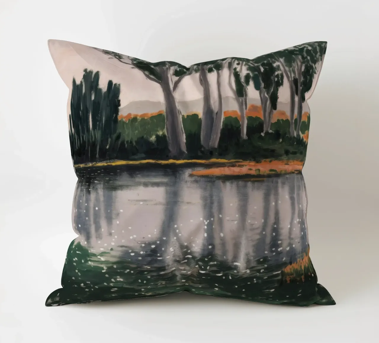 Balletto sull'albero della riflessione cuscino da Verve Pigments