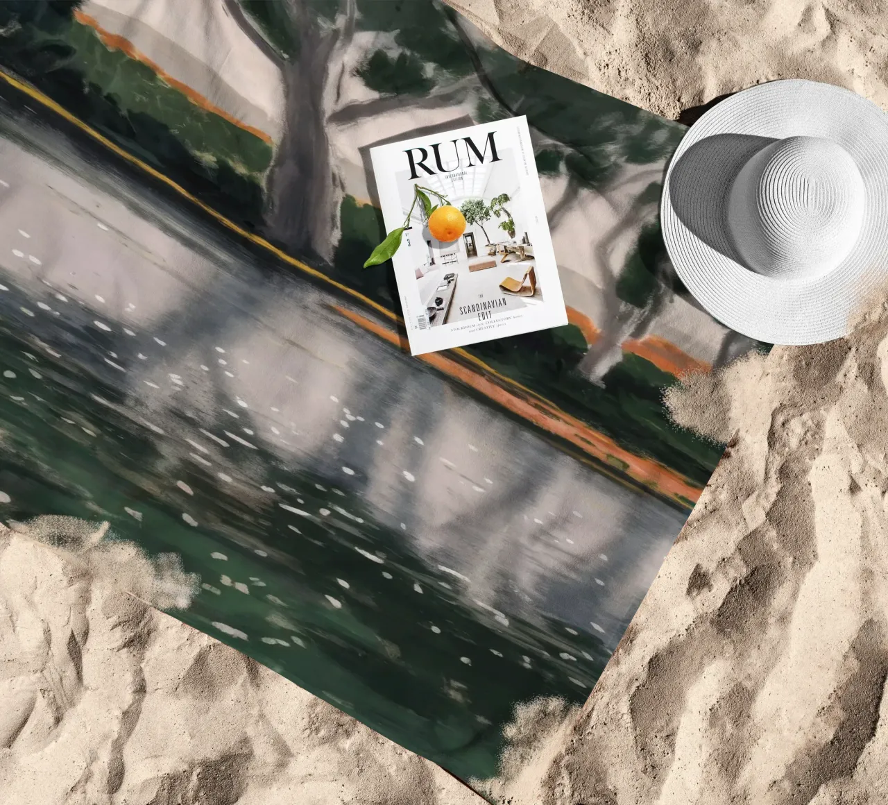 Balletto sull'albero della riflessione telo mare da Verve Pigments