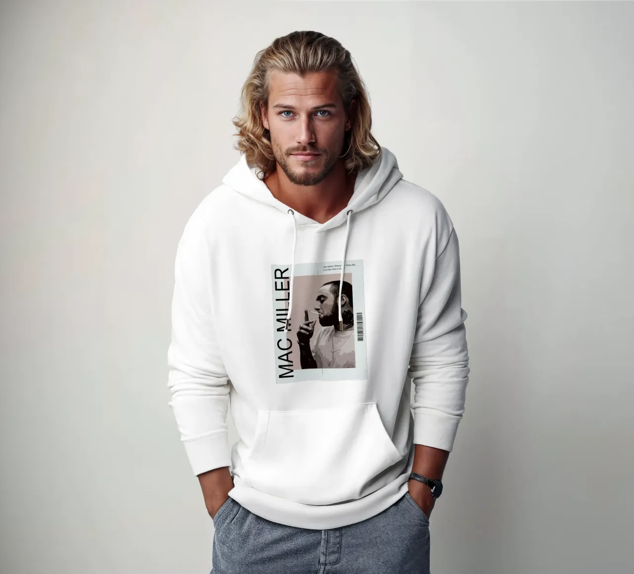Find Me With A Smile - Mac Miller Quote Poster hoodie by rockytamoe