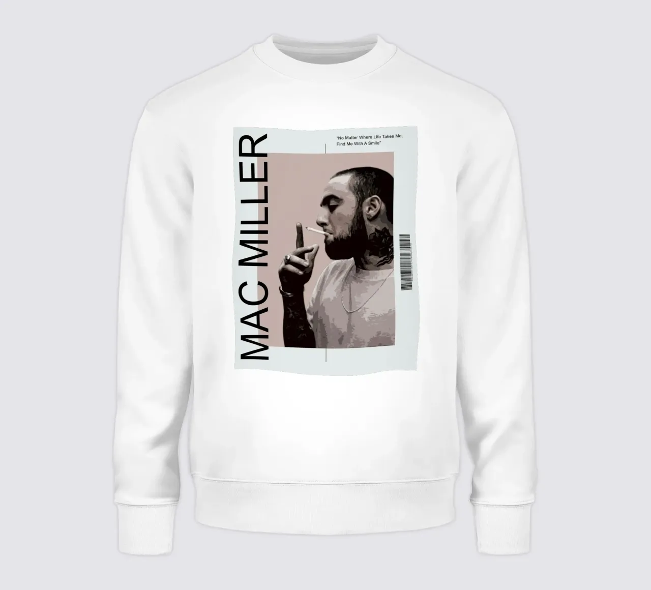Find Me With A Smile - Mac Miller Zitat Poster Sweatshirt von rockytamoe