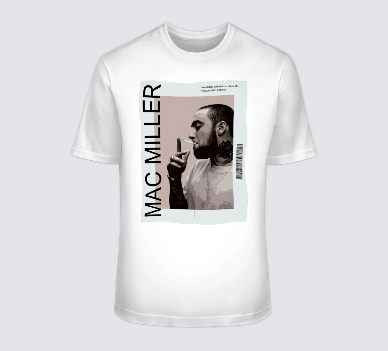 Find Me With A Smile - Mac Miller Zitat Poster T-Shirt von rockytamoe