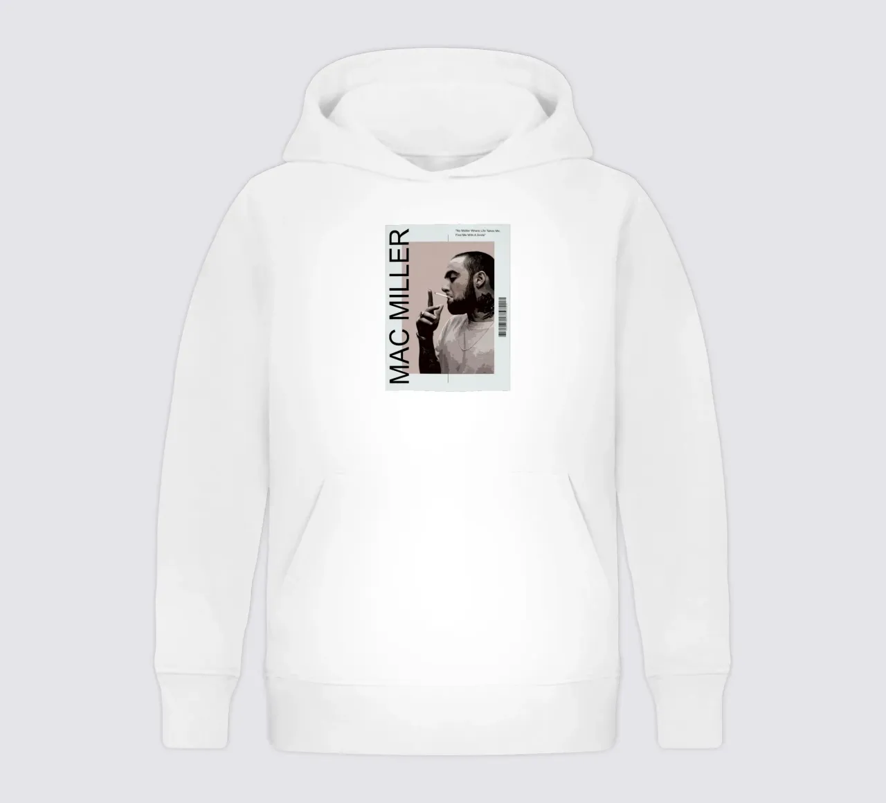 Find Me With A Smile - Mac Miller Quote Poster kids hoodie by rockytamoe