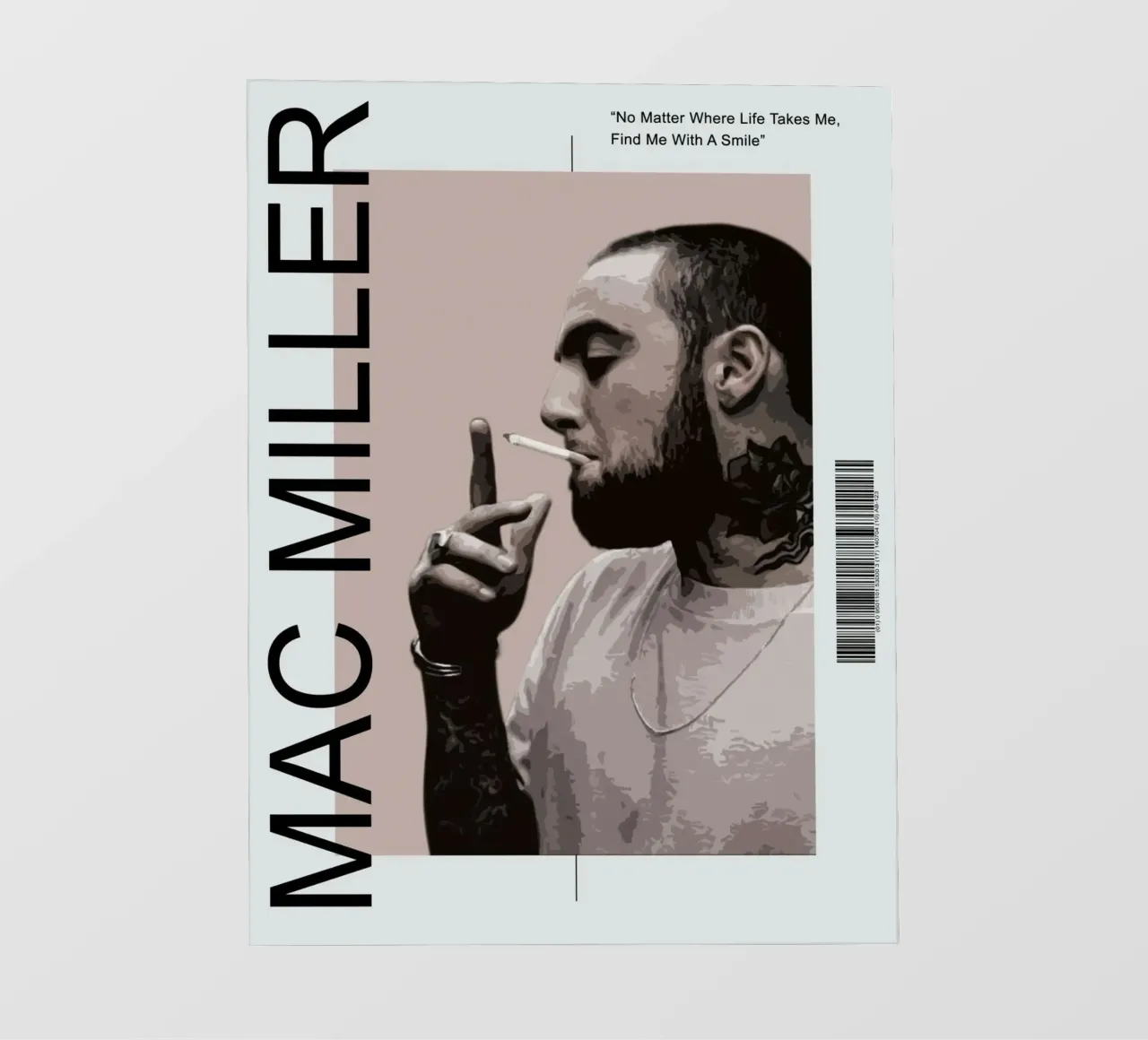 Find Me With A Smile - Mac Miller Quote Poster backlit film by rockytamoe