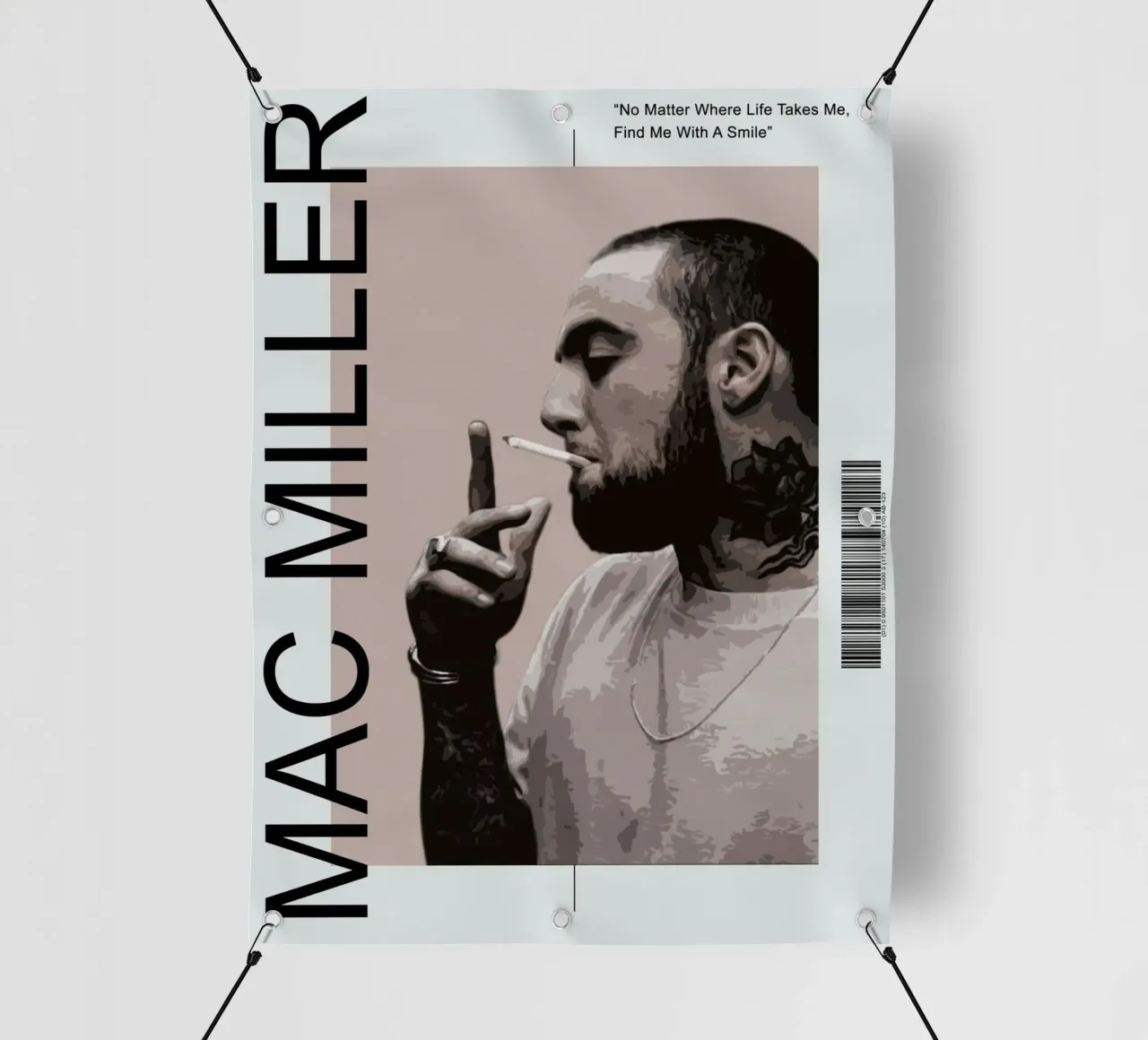 Find Me With A Smile - Mac Miller Quote Poster pvc cover by rockytamoe
