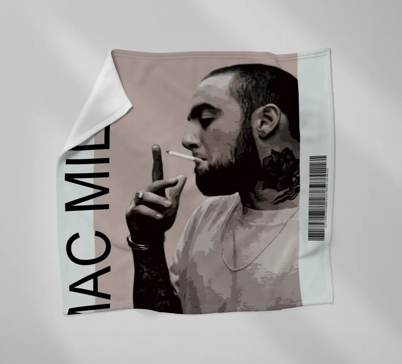 Find Me With A Smile - Mac Miller Zitat Poster Fleecedecke von rockytamoe