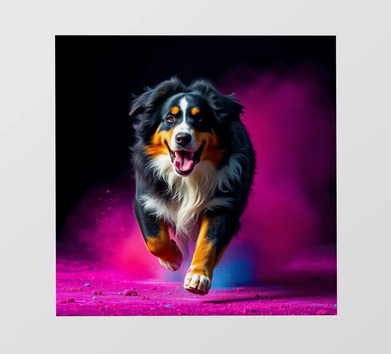 The colorful Bernese Mountain Dog #115 backlit film by Yumis.Beargang.and.Me