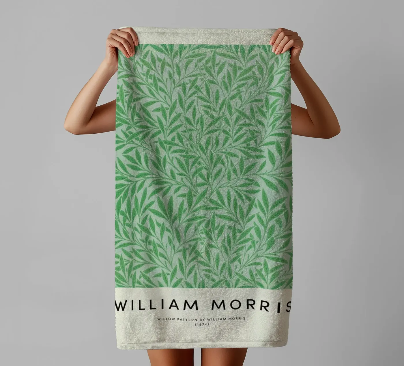 William Morris - Willow Pattern badhanddoek van Vintage by JUNIQE