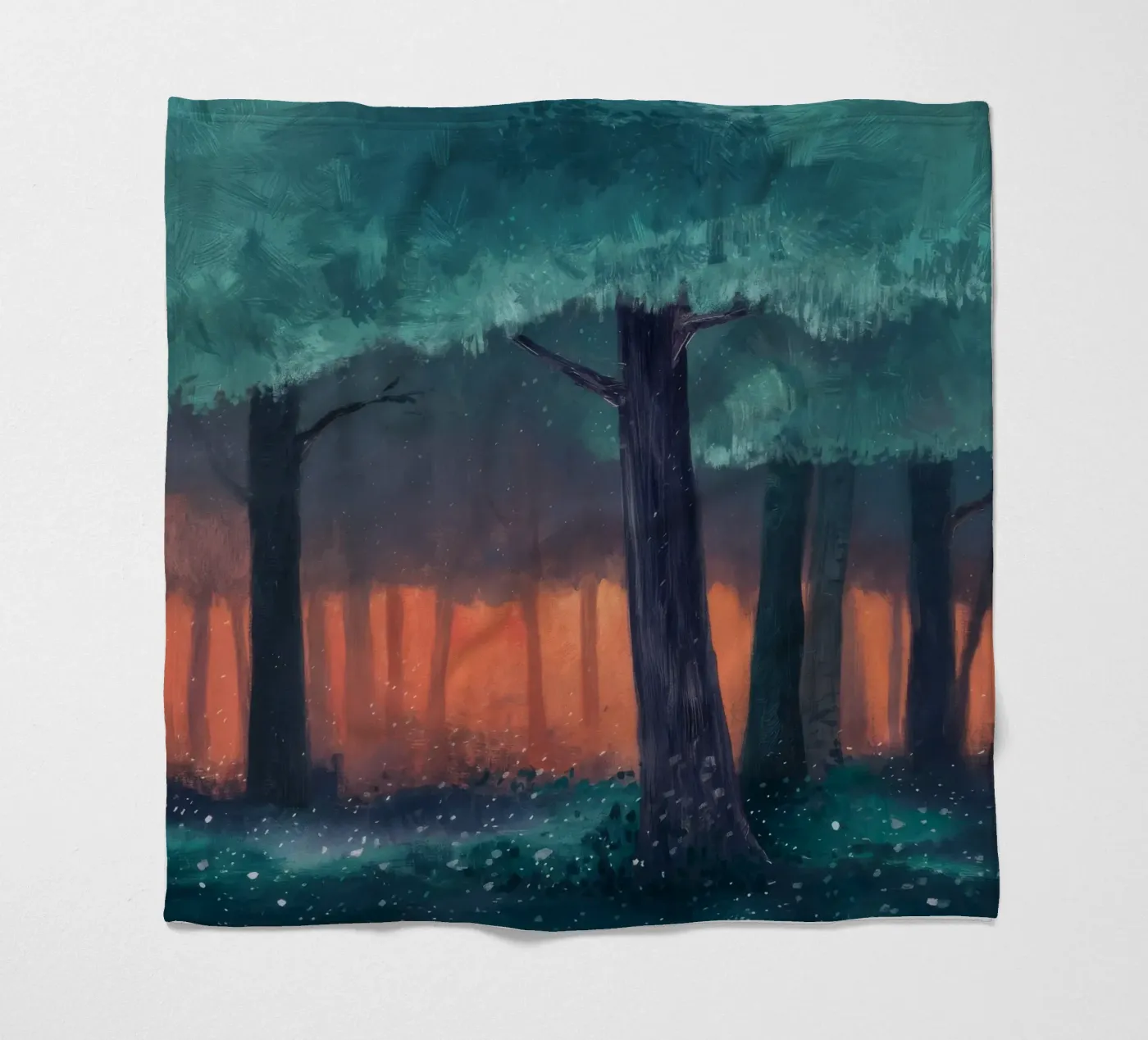 Ember Forest Stilte fleecedeken van Verve Pigments