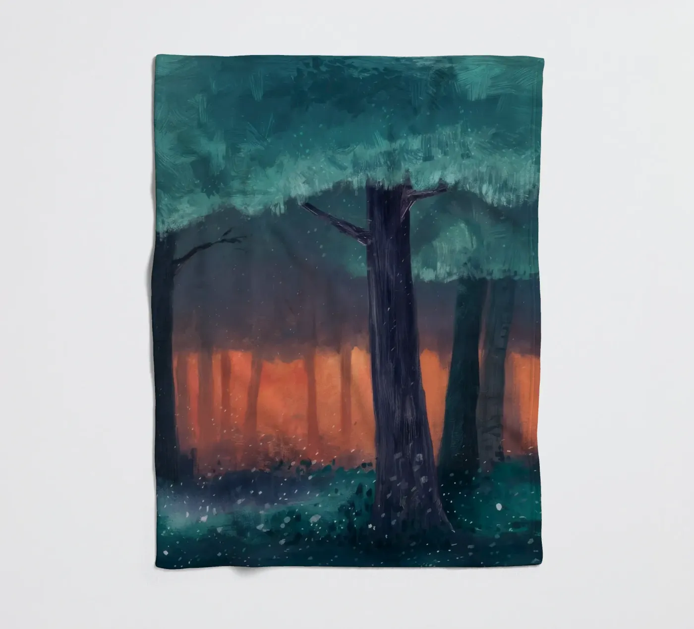 Ember Forest Stilte fleecedeken van Verve Pigments