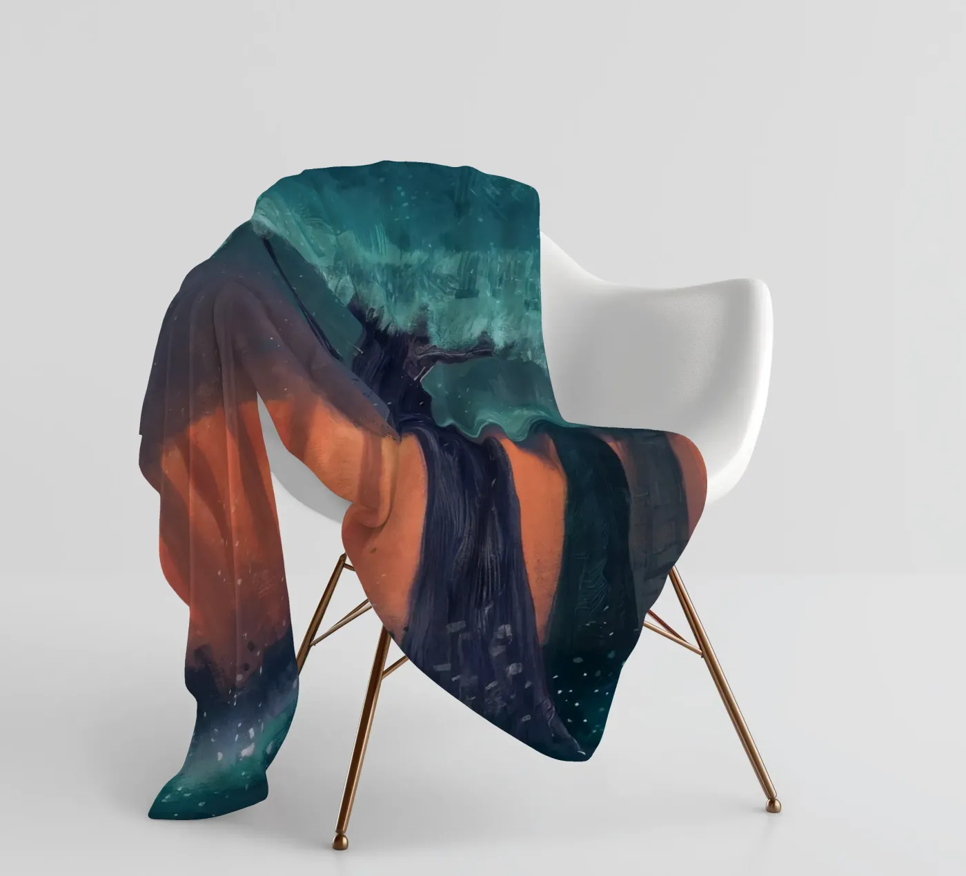 Ember Forest Stilte fleecedeken van Verve Pigments