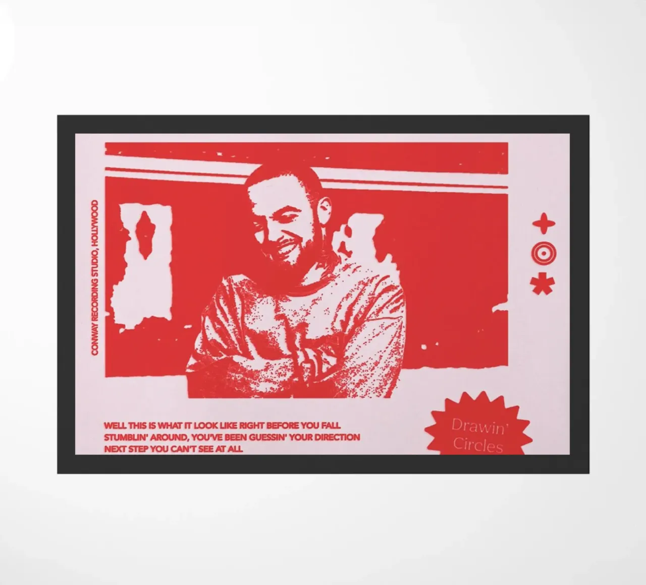 Circles Era - Mac Miller Poster rosso zerbino da rockytamoe