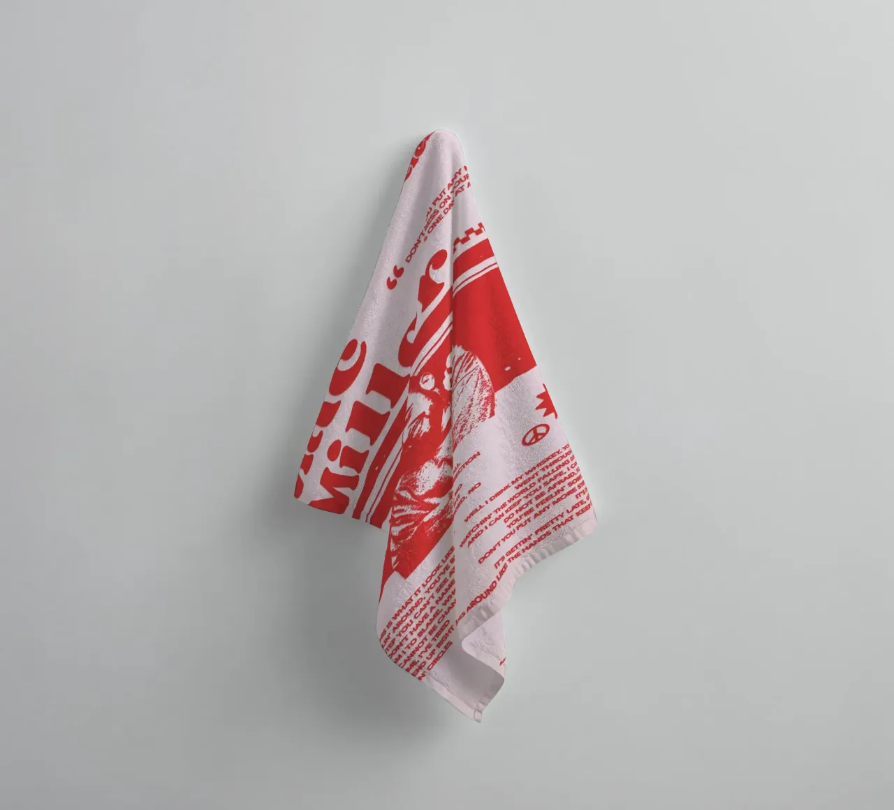 Circles Era - Mac Miller Poster rosso asciugamano da bagno da rockytamoe