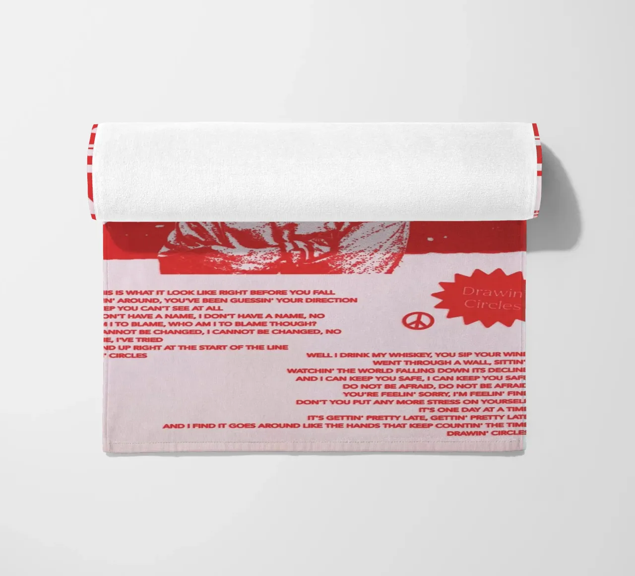 Circles Era - Mac Miller Poster rosso telo mare da rockytamoe