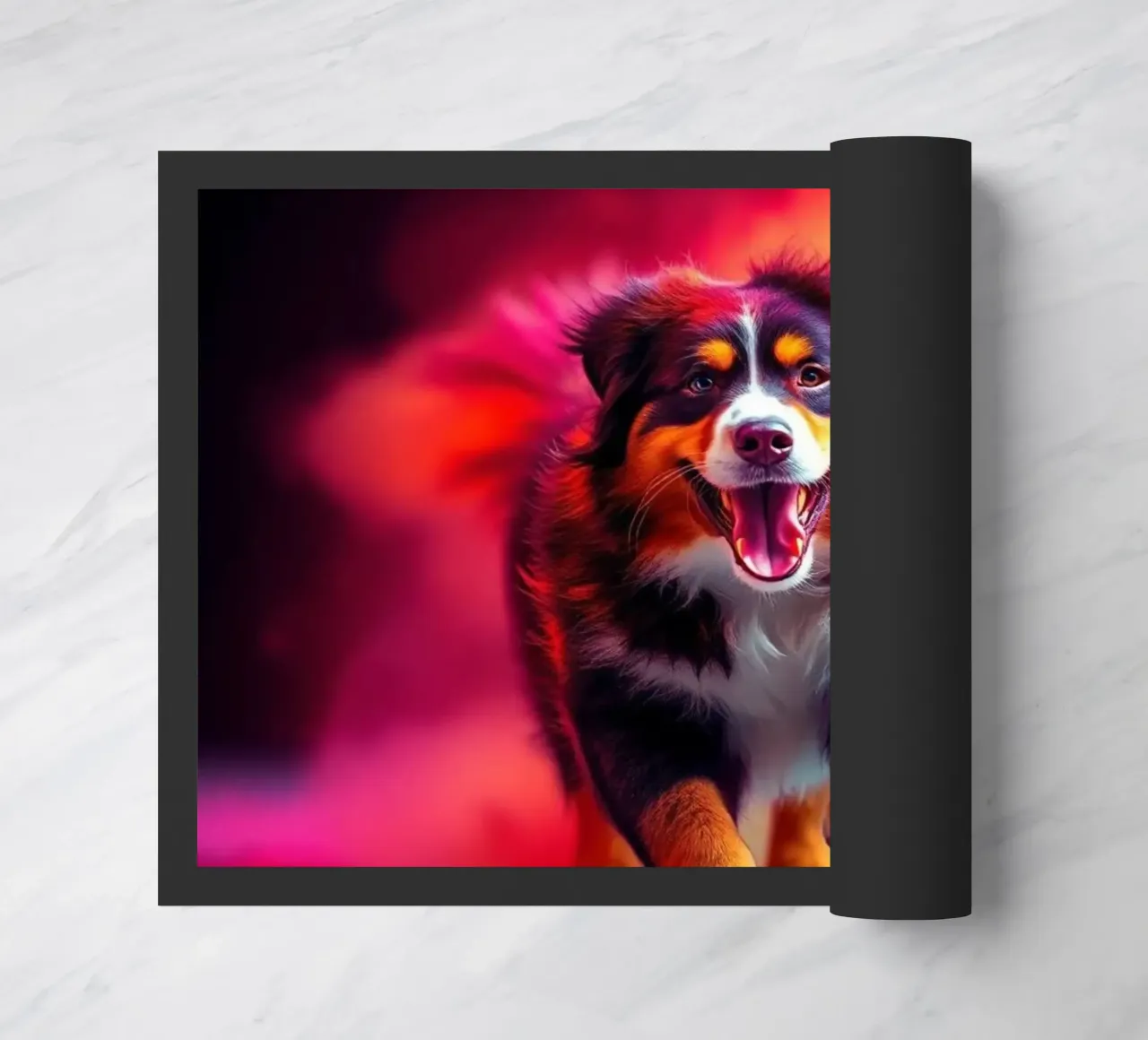 The colorful Bernese Mountain Dog #116 doormat by Yumis.Beargang.and.Me