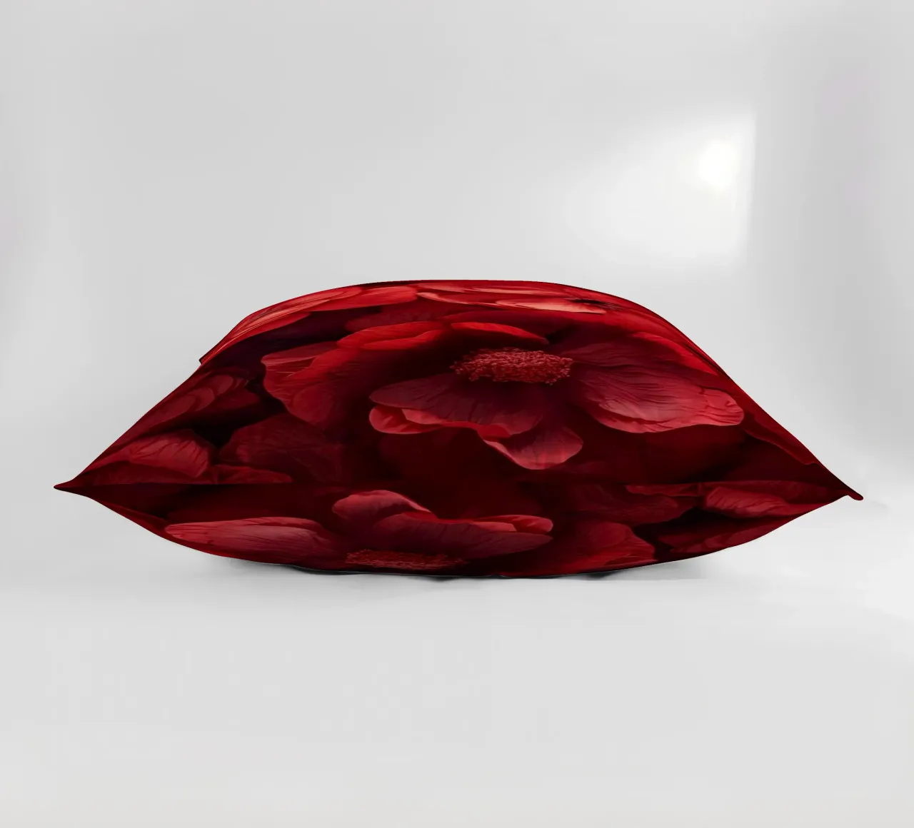 Red flowers decorative cushion by Imagine