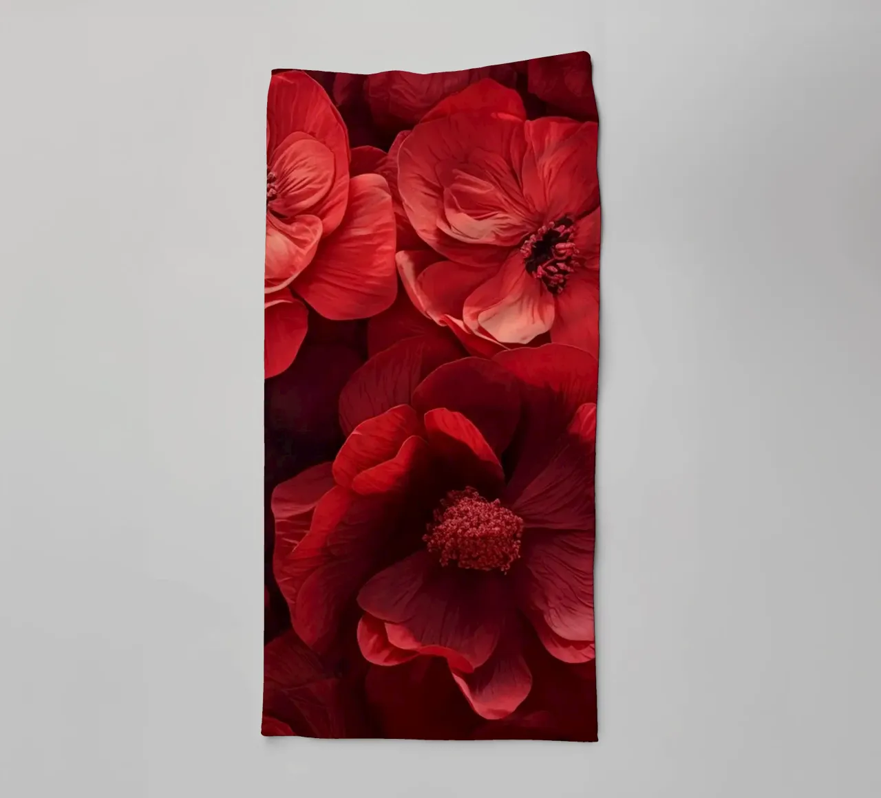 Fiori rossi asciugamano da bagno da Imagine