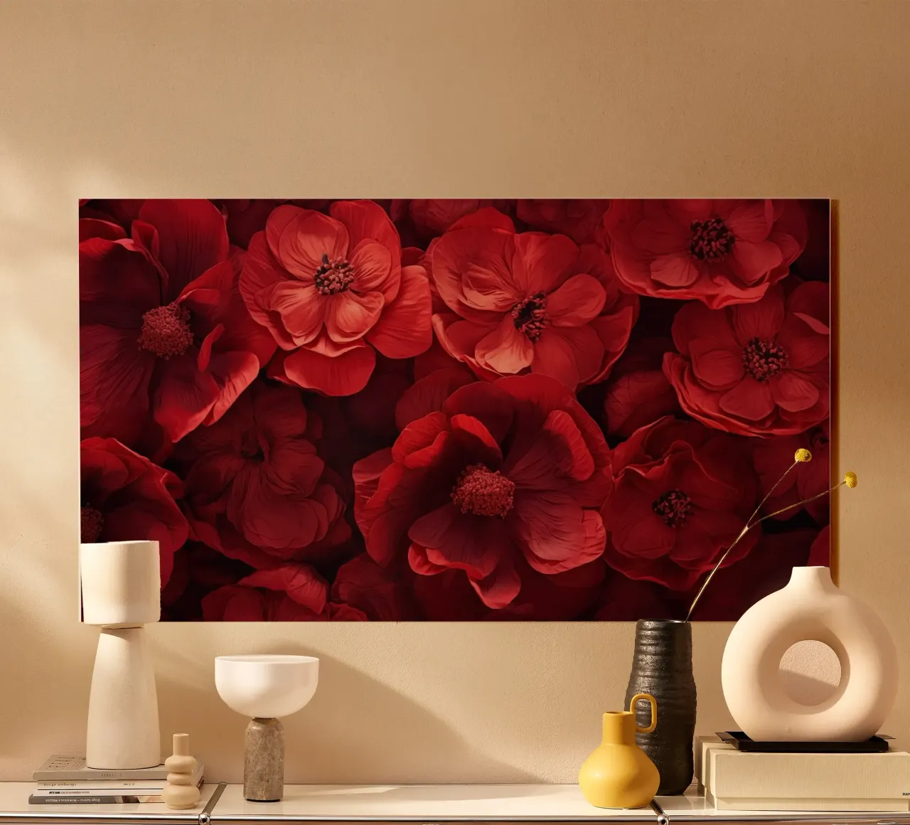 Fiori rossi plexiglass da Imagine