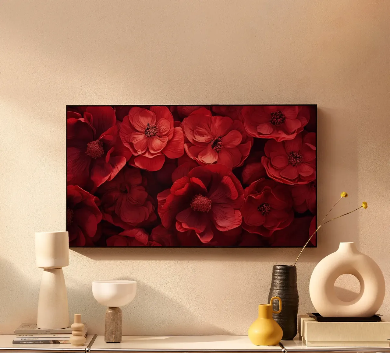 Fiori rossi alluminio dibond da Imagine