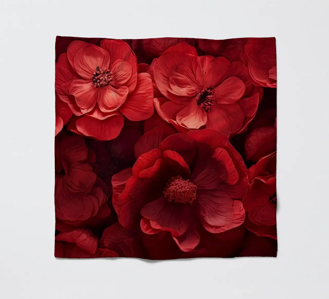 Fiori rossi coperta in pile da Imagine