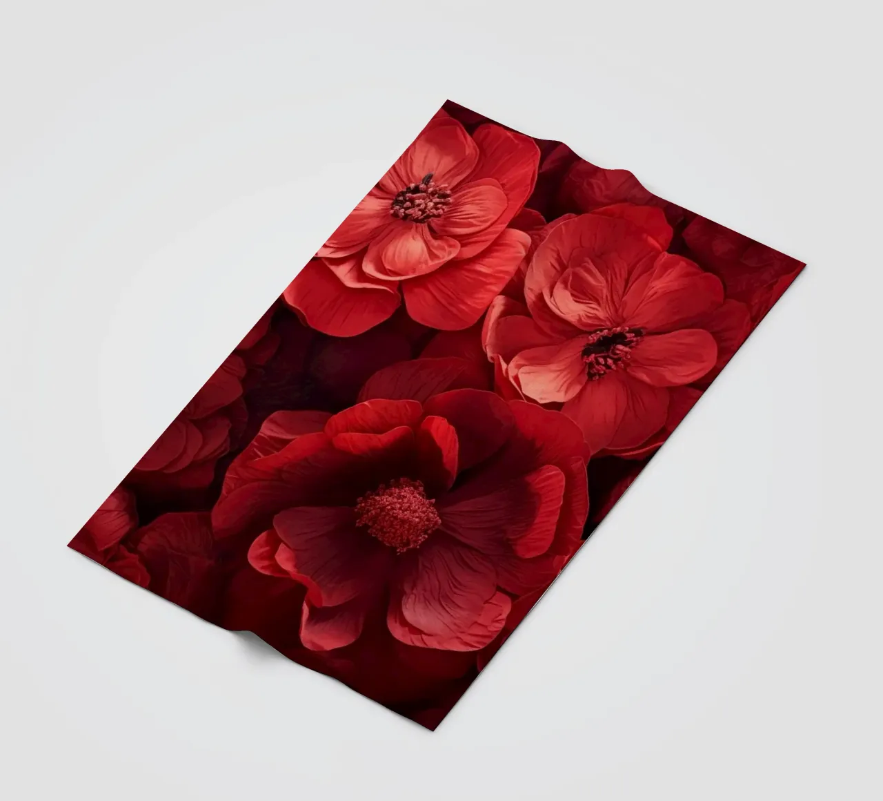 Fiori rossi coperta in pile da Imagine