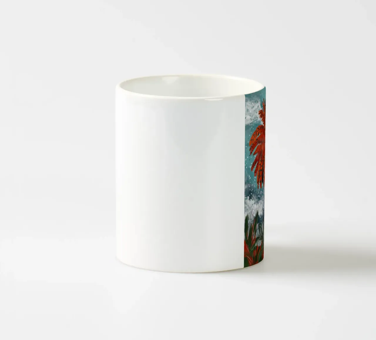 Fantasia di Palme di Fuoco tazza in ceramica da Verve Pigments