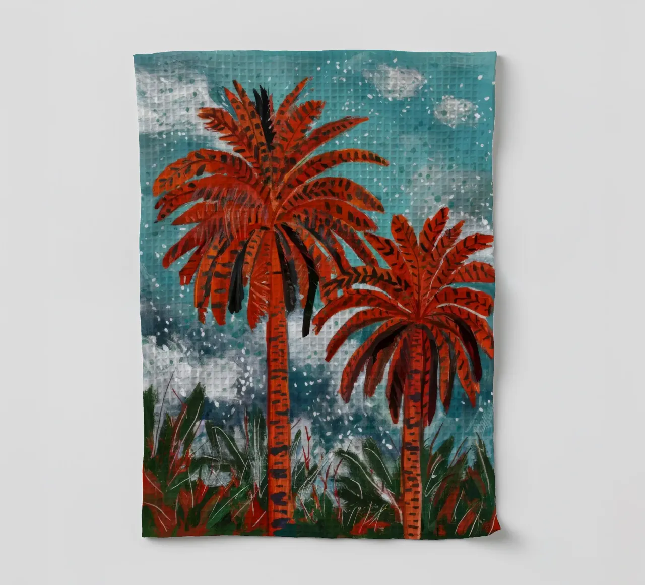 Fantaisie Flame Palms torchon de Verve Pigments