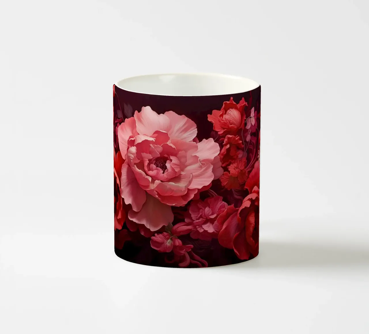 Fiori rossi tazza in ceramica da Imagine