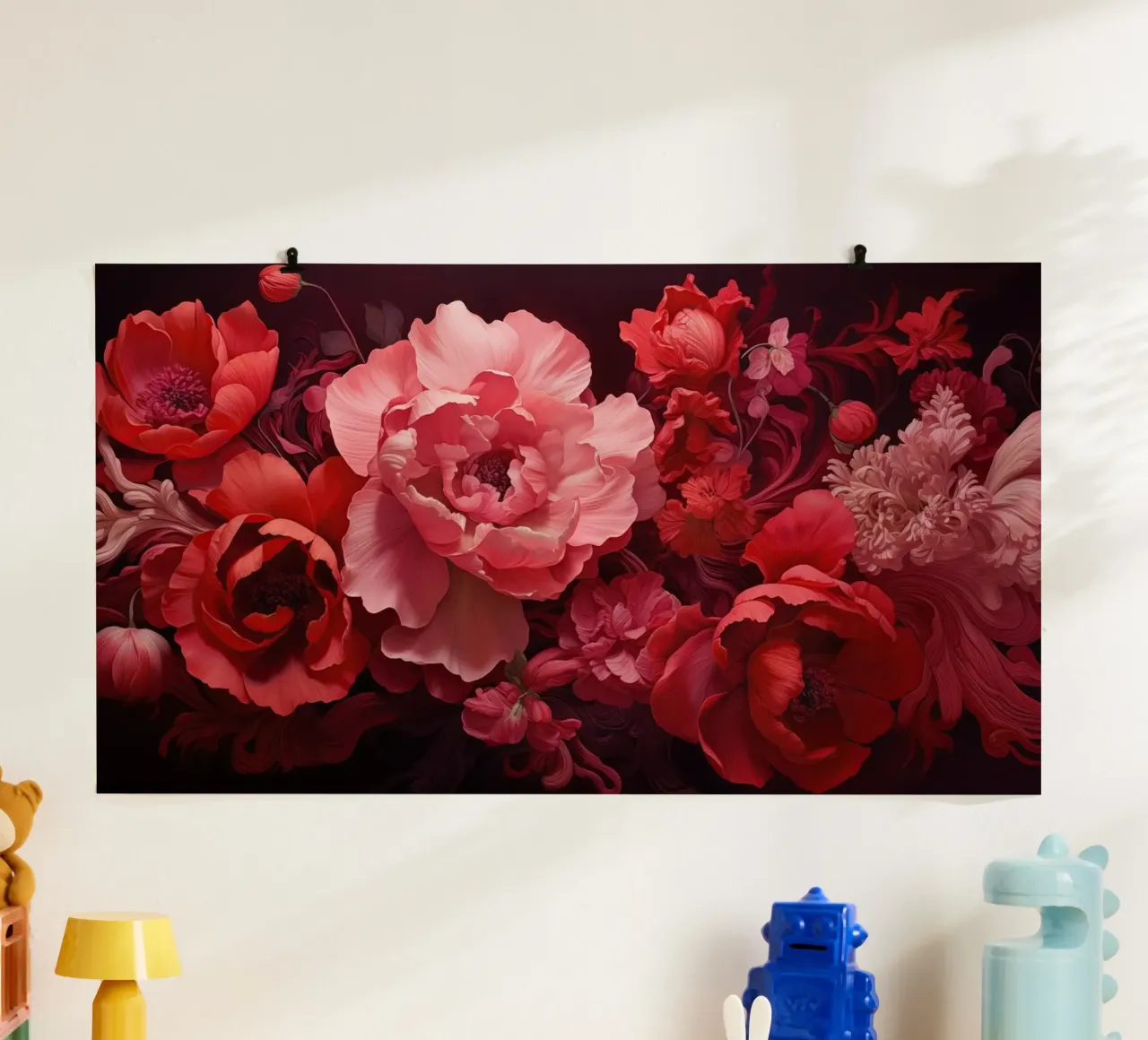 Fiori rossi poster da Imagine